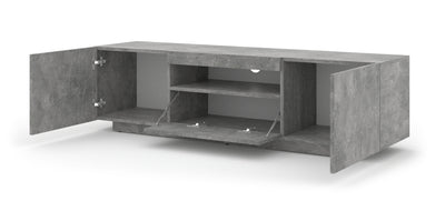 Aura tv-taso 150cm, betoninvärinen - Mööpeli.com