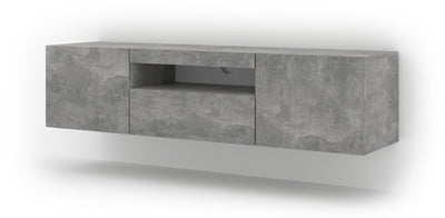 Aura tv-taso 150cm, betoninvärinen - Mööpeli.com