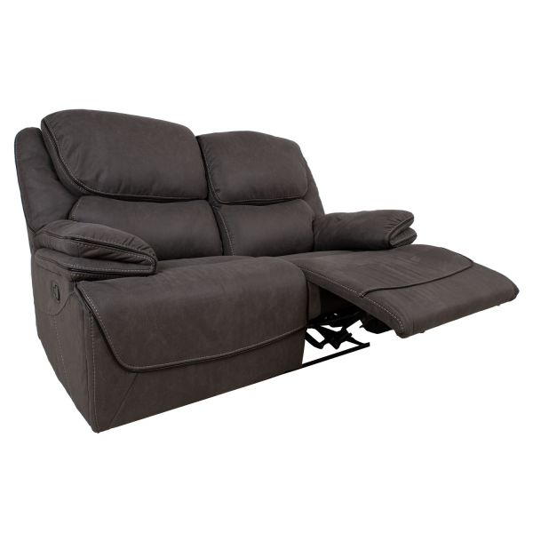 Gordy 2-istuttava recliner sohva, harmaa - Mööpeli.com