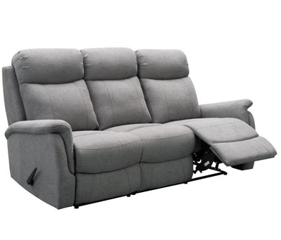 Rubin 3-istuttava recliner sohva, harmaa - Mööpeli.com