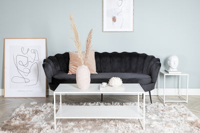 Calais 3-istuttava sohva musta