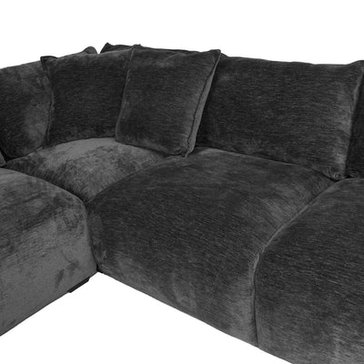 Divi muhkea kulmasohva, ylellinen samettiverhoilu - Mööpeli.com