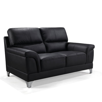 Oxford 2 istuttava sohva, musta, aito nahka/keinonahka