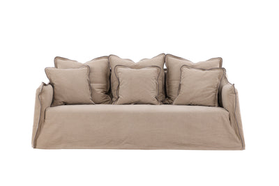 Oskarshamn 3-istuttava sohva ruskea