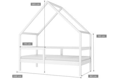 Peak lasten talosänky, 80x160 cm, valkoinen - Mööpeli.com