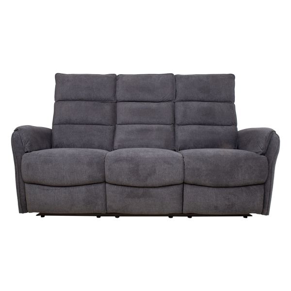 Bowers 3-istuttava recliner sohva, tumma harmaa