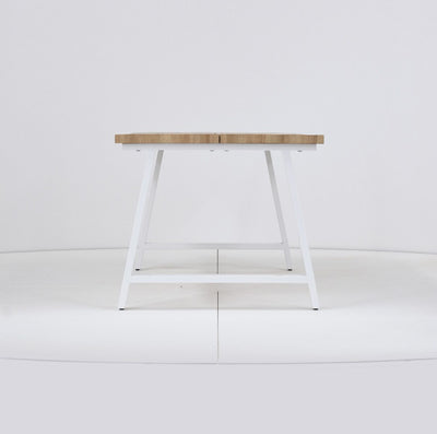 Kielo-ruokapöytä 140 cm valkoinen/tammi
