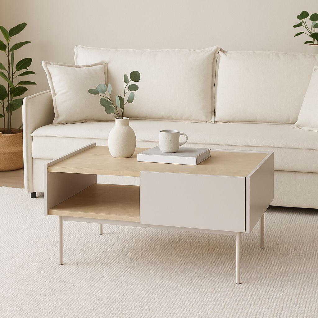 Puuteri-sohvapöytä