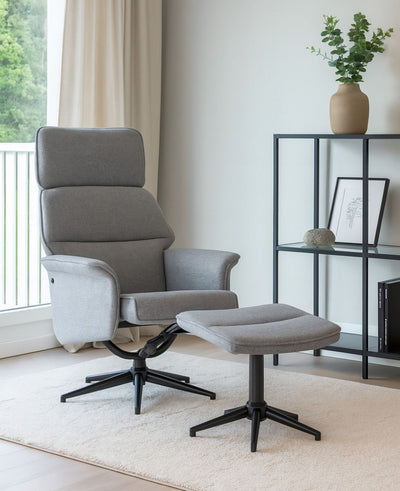 Vega-nojatuoli ja rahi harmaa