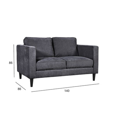 Spencer 2-istuttava sohva, tummanharmaa - Mööpeli.com