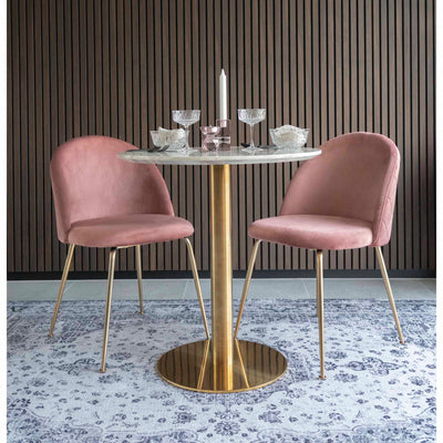 Geneve tuoli, roosa / messinki