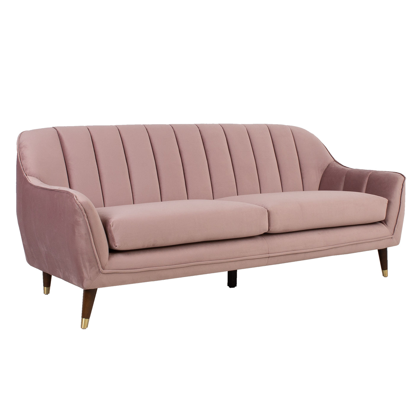 Joanna 3-istuttava sohva, vaalea roosa