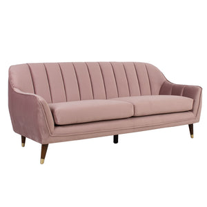 Joanna 3-istuttava sohva, vaalea roosa - Mööpeli.com