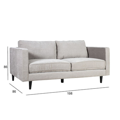 Spencer 3-istuttava sohva, vaaleanharmaa - Mööpeli.com