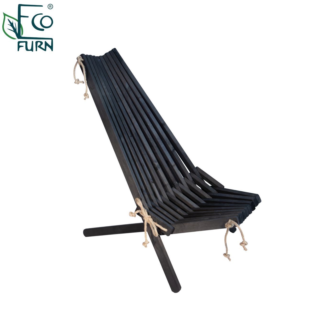 EcoFurn® Ekotuolisetti – 2 tuolia ja rahi – Tervaleppä musta