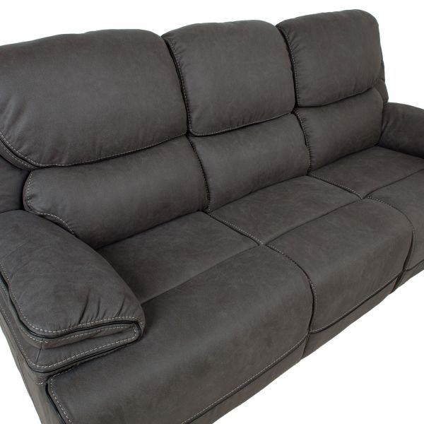 Gordy 3-istuttava recliner sohva, harmaa - Mööpeli.com