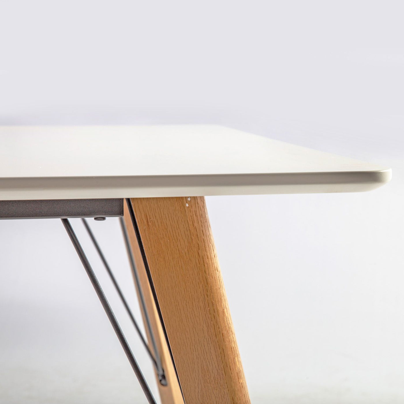 Helena ruokapöytä 120x80 cm, valkoinen/tammi