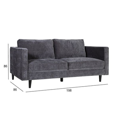 Spencer 3-istuttava sohva, tummanharmaa - Mööpeli.com