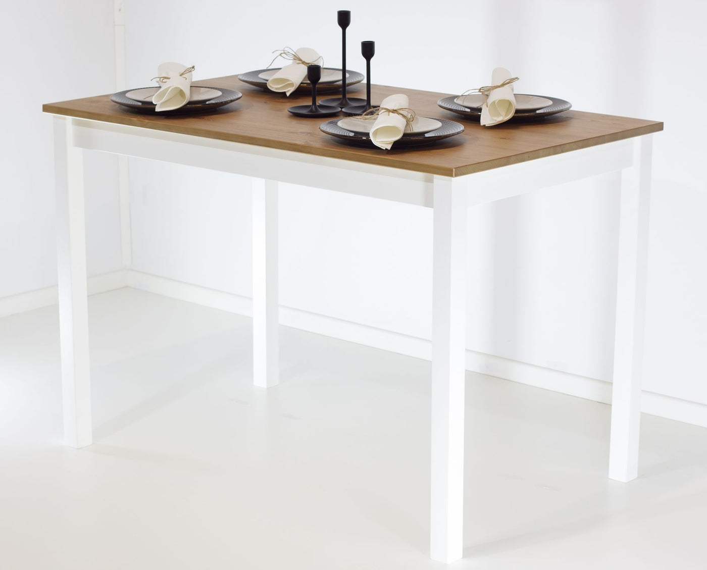Vesa ruokapöytä 110x68cm, natural/valkoinen - Mööpeli.com