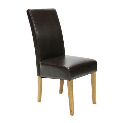 Tiffany tuoli, tummanruskea komposiittinahka