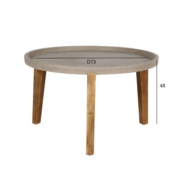 Sandstone pikkupöytä Ø73cm, harmaa/ruskea - Mööpeli.com