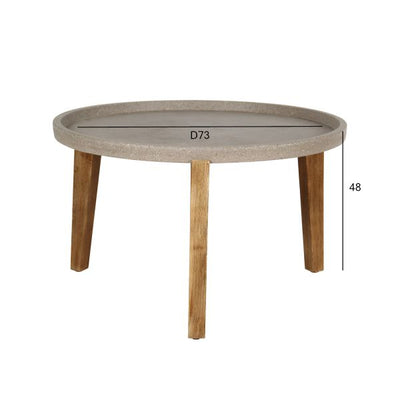 Sandstone pikkupöytä Ø73cm, harmaa/ruskea