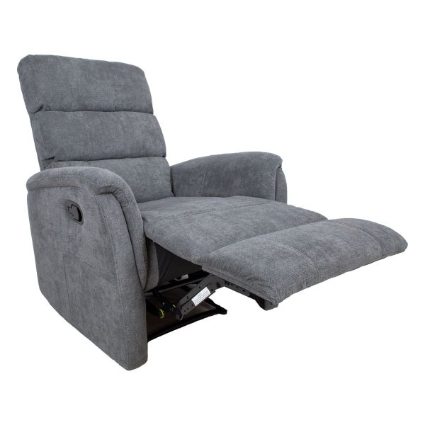 Barclay recliner tuoli, harmaa - Mööpeli.com