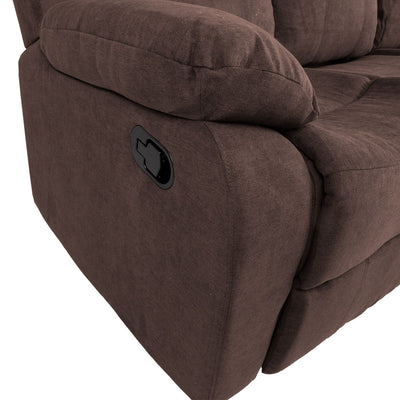Dixon 3-istuttava recliner sohva, ruskea