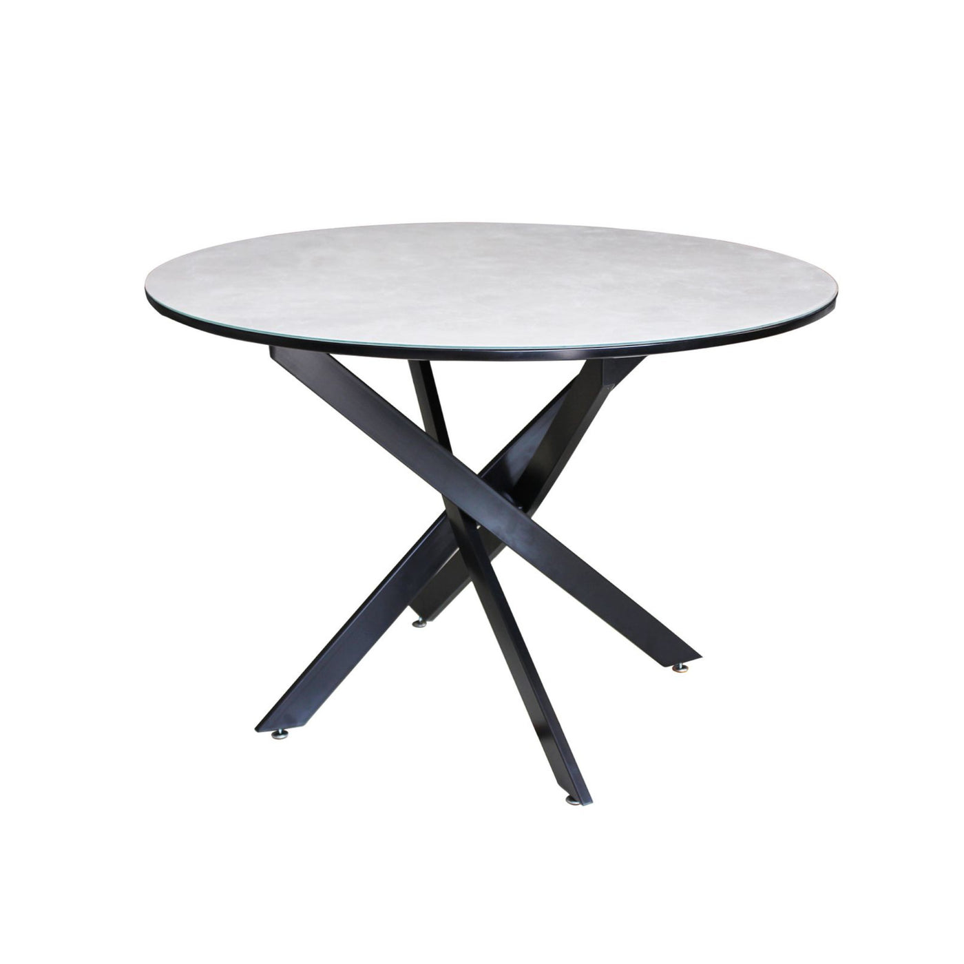 Onyx ruokapöytä 100cm pyöreä, musta/harmaa
